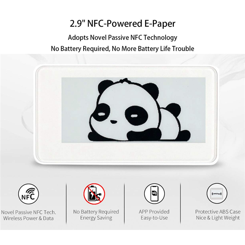 Display Epaper 2.9 - Waveshare 2,9 Zoll kabelloses NFC-betriebenes Epaper