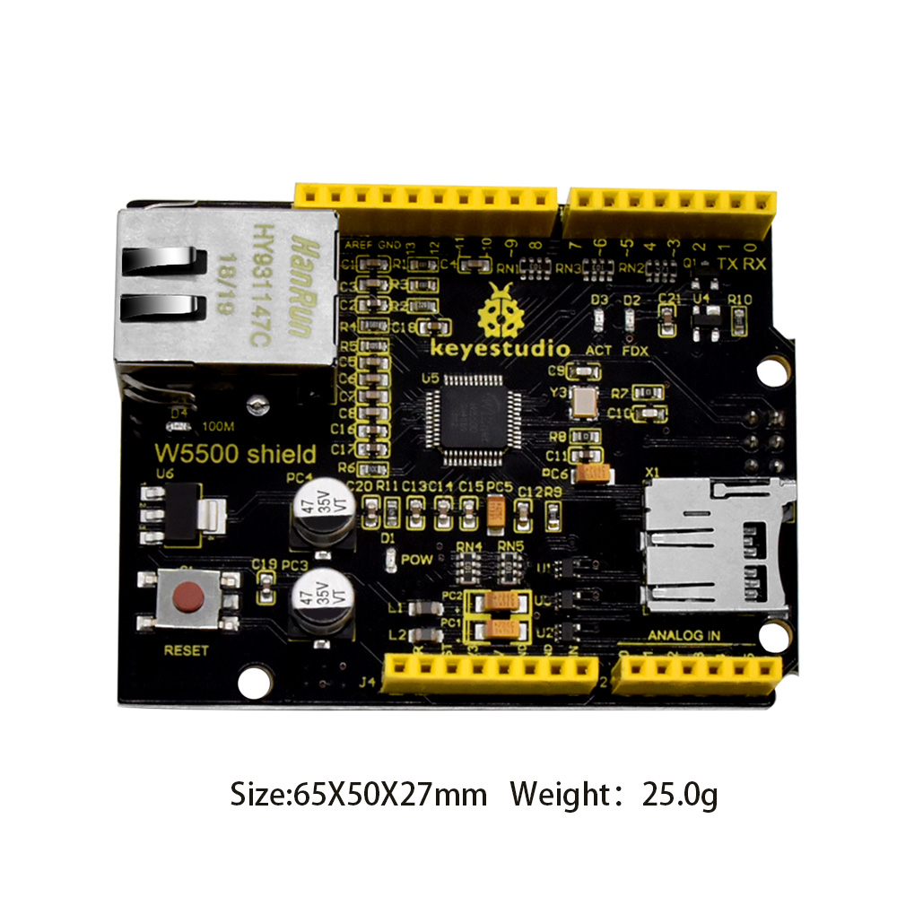 Keyestudio W5500 Ethernet Shie – Ethernet Module W5500 Bewertung und Preis
