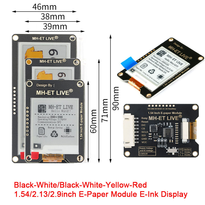 1,54'' 2,9'' 2,13'' 2,9 2,13 1 – Display Epaper 2.9 Bewertung und Preis